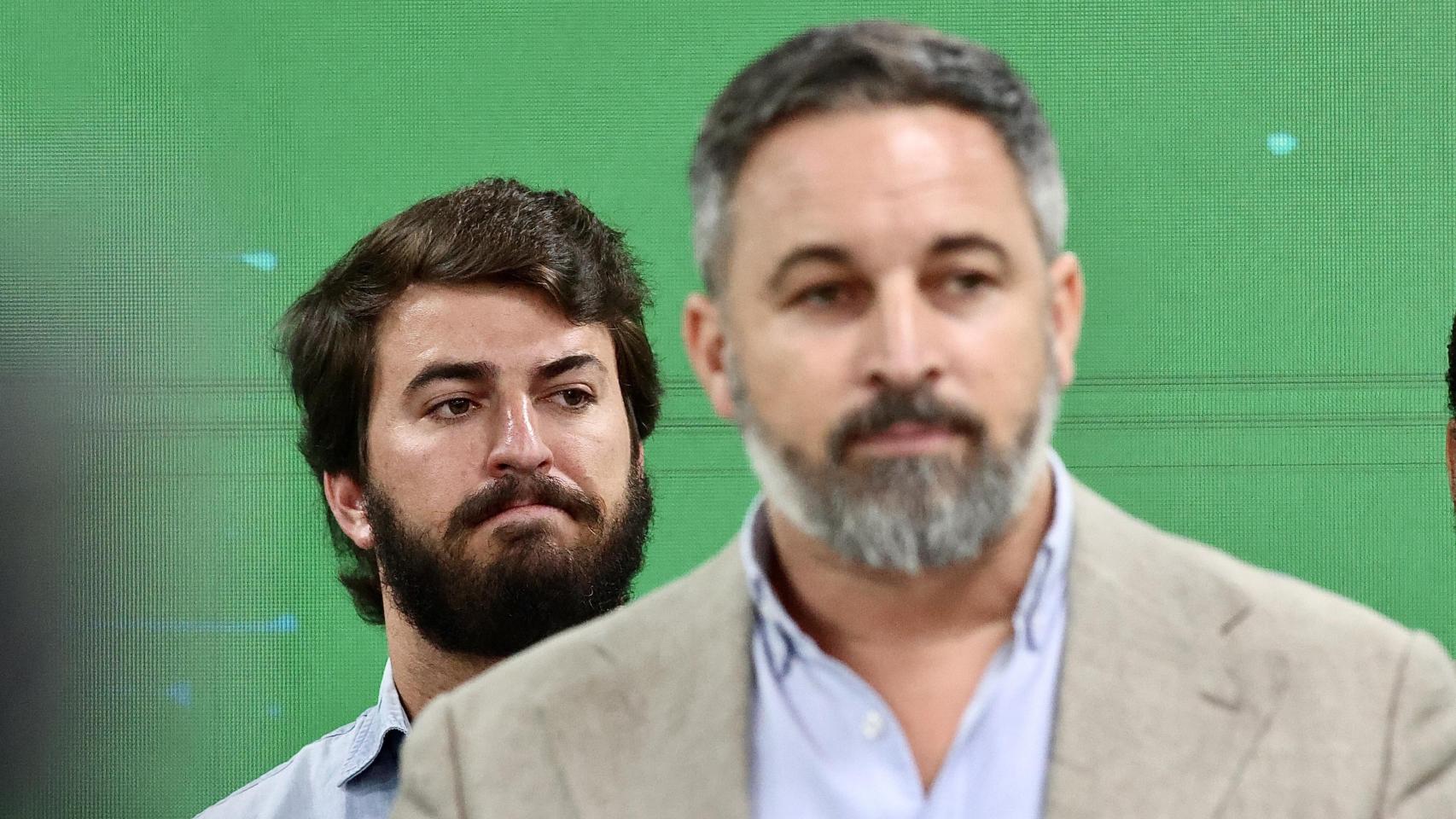 El presidente de Vox, Santiago Abascal, y el portavoz del partido en las Cortes, Juan García-Gallardo, en una imagen de archivo