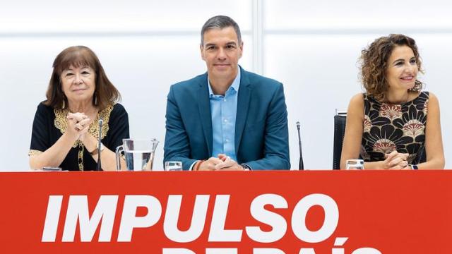 El presidente del Gobierno y secretario general del PSOE, Pedro Sánchez, este lunes en la reunión de su Ejecutiva.