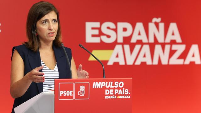 La portavoz del PSOE, Esther Peña, este lunes.