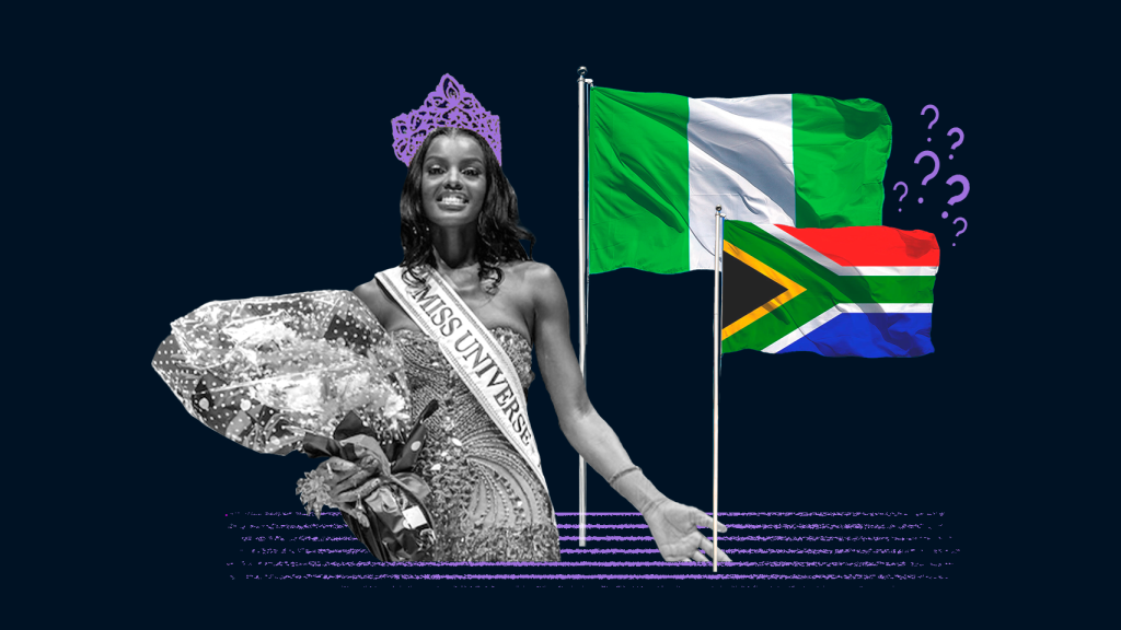 La candidata a Miss Universo por Nigeria.