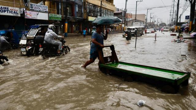 Imagen de las inundaciones provocadas por la tormenta Yagi en Filipinas.