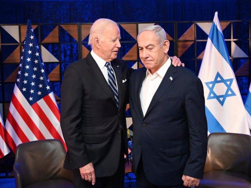 El presidente de Estados Unidos, Joe Biden, y el primer ministro israelí, Benjamin Netanyahu, en una imagen de archivo.