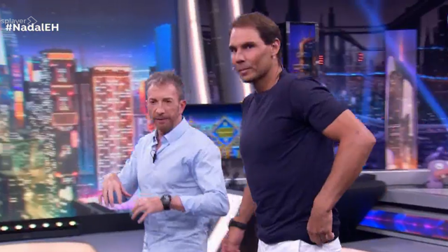 Rafa Nadal y Pablo Motos en 'El Hormiguero'.