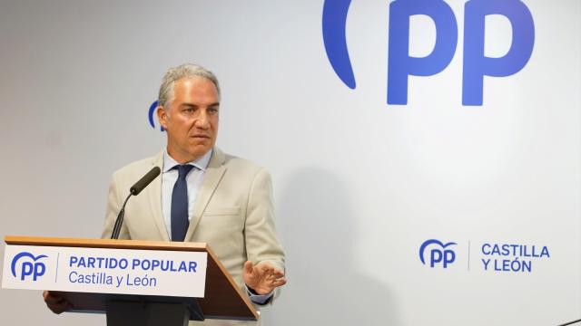 El el vicesecretario de Coordinación Autonómica y Local del PP, Elías Bendodo, en la clausura de la reunión del Comité Ejecutivo Autonómico del PPCyL, este martes