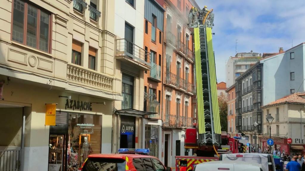 Incendio en un despacho de abogados en Valladolid