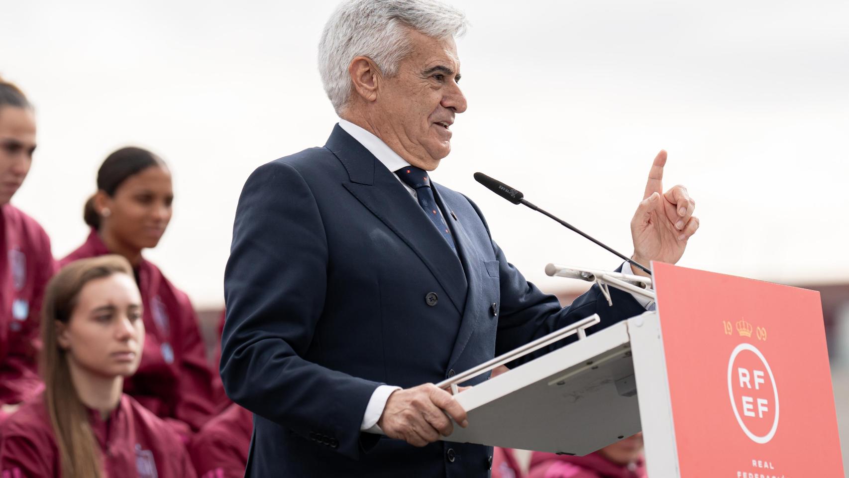 Pedro Rocha, en un acto de la RFEF