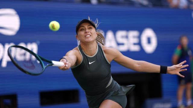 Paula Badosa, durante el partido ante Emma Navarro.