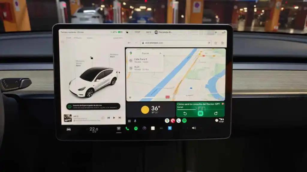 Android Auto en un Tesla