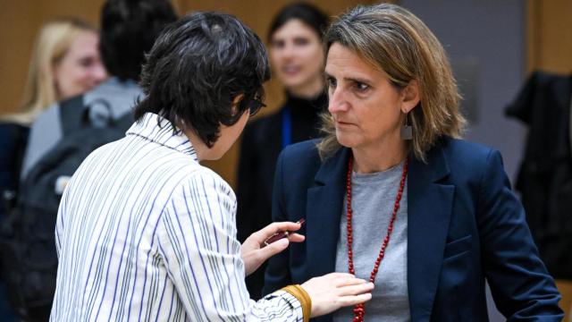 La vicepresidenta tercera, Teresa Ribera, durante una reunión del Consejo de Energía en Bruselas