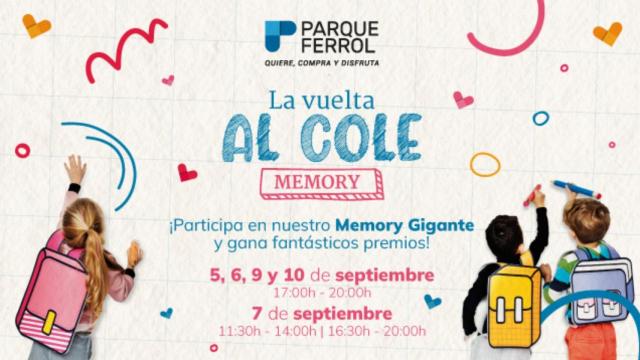 Parque Ferrol celebra la vuelta al cole con un Memory Gigante.