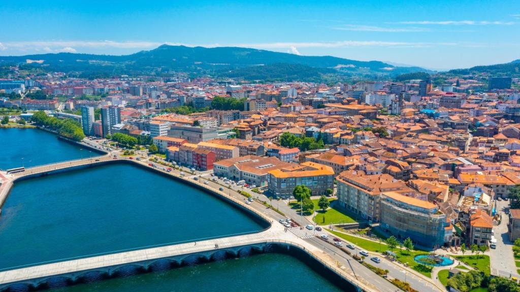 Vista aérea de la ciudad de Pontevedra