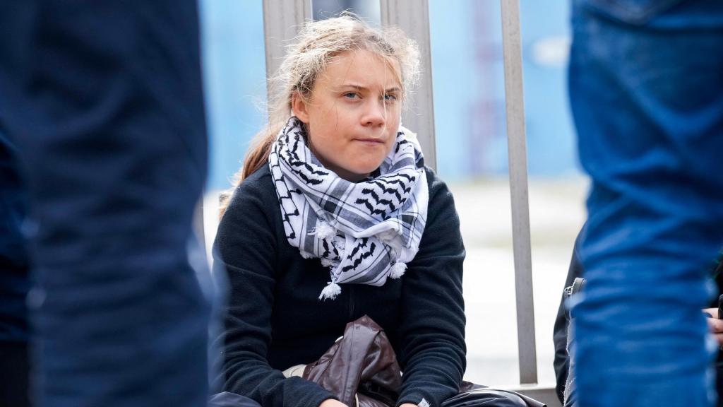 Greta Thunberg el pasado 24 de agosto en una protesta contra Israel en Noruega.