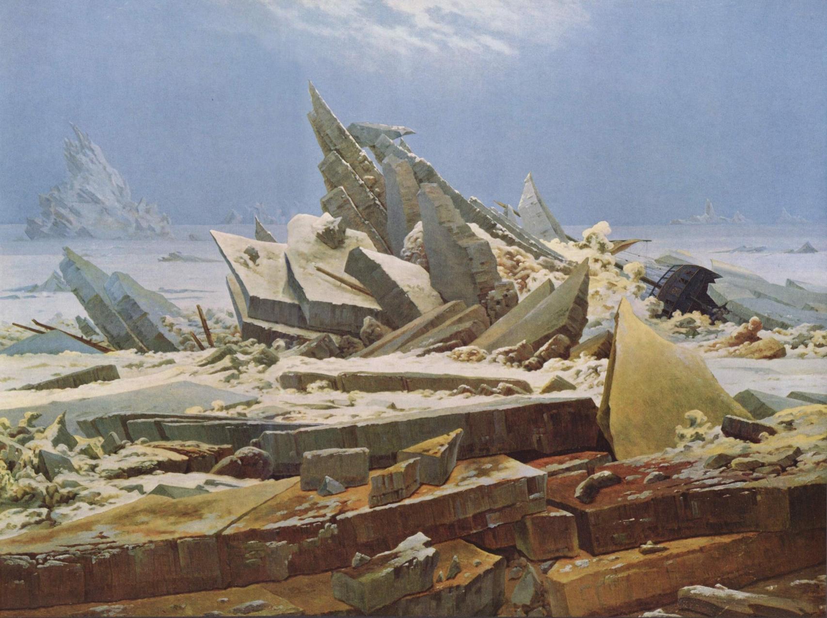 Caspar David Friedrich: 'Das Eismeer' ('El mar de hielo'), 1823-1824. Hamburger Kunsthalle