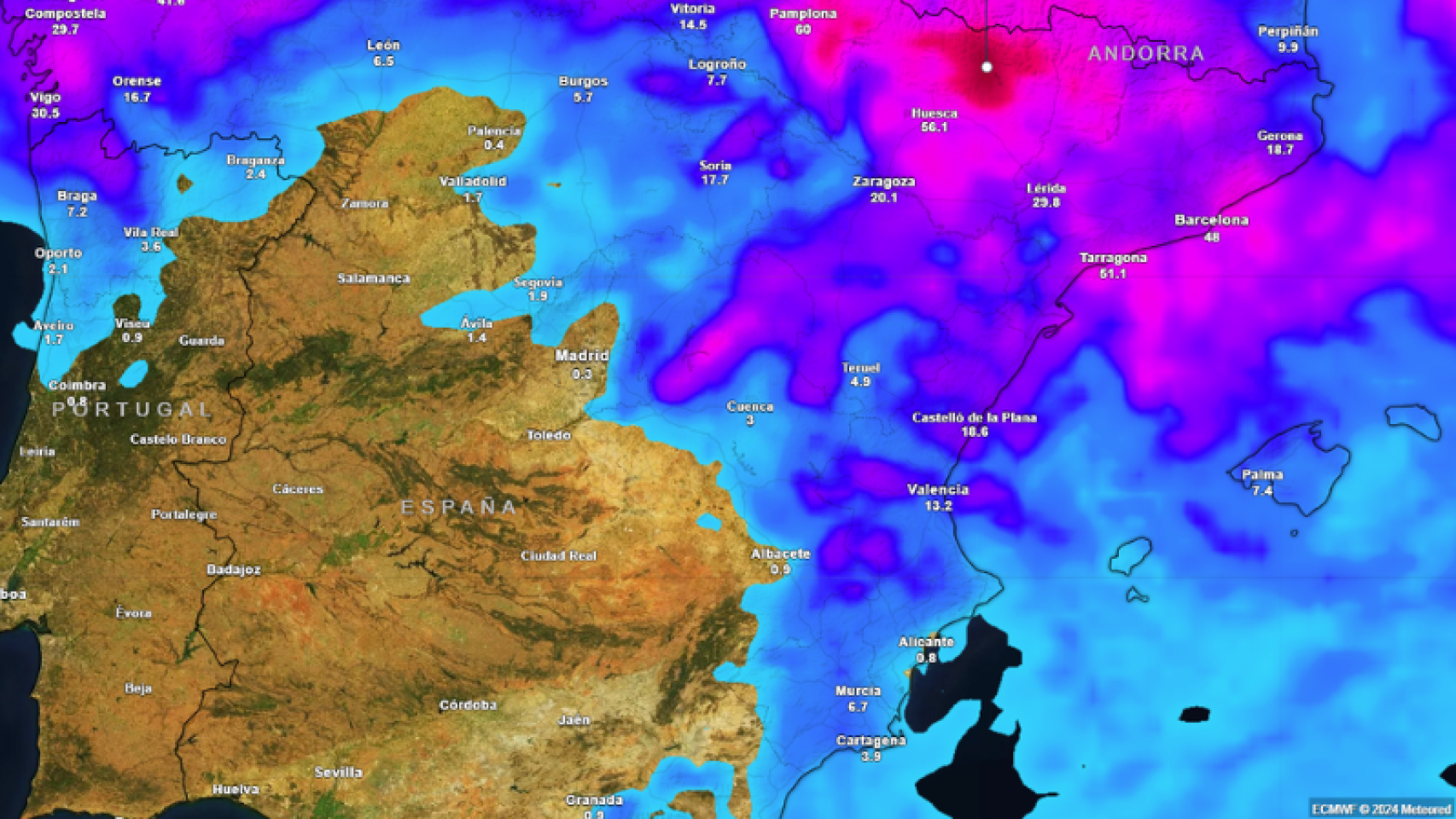 Estas son las zonas de España que sufrirán una Dana esta semana