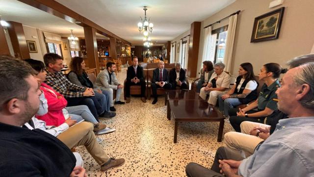 Reunión mantenida tras la llegada de 110 inmigrantes a Mora de Rubielos