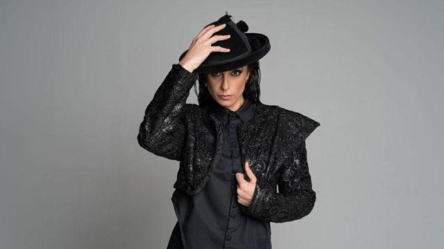 La cantante María Peláe en una sesión de fotos