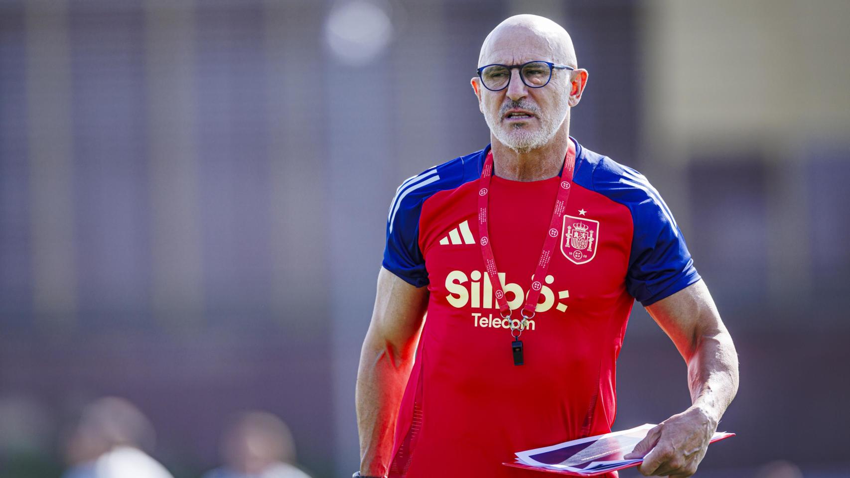 Luis de la Fuente, en la Ciudad del Fútbol de Las Rozas