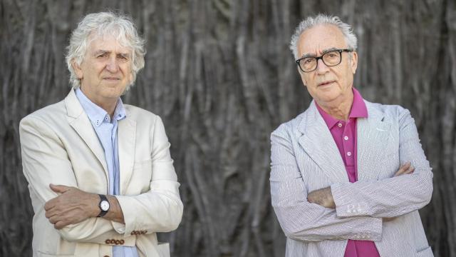 Juan Luis Arsuaga (izquierda) y Juan José Millás (derecha). Foto: JEOSM