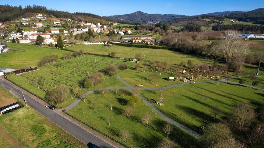 Vista aérea del arboreto gallego y la Fraga Máxica da Cortiña