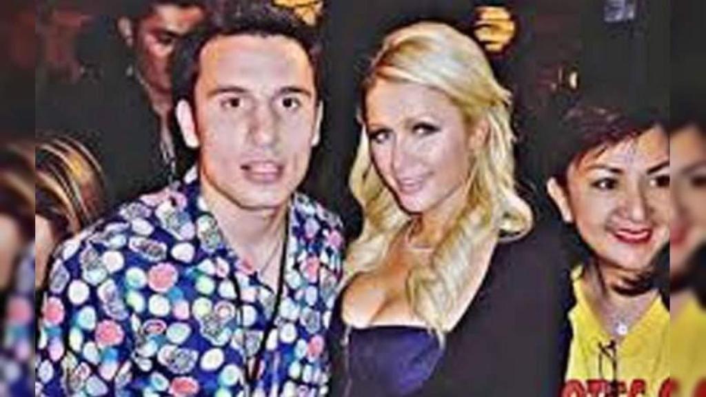 El 'Chino Antrax', líder del brazo armado del Cártel de Sinaloa, junto a la celebridad estadounidense, Paris Hilton. Las Vegas, Nevada.