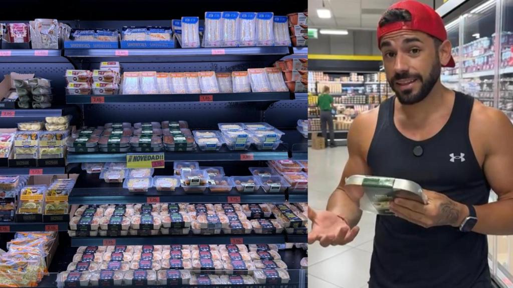 Sección de platos preparados del Mercadona y el experto en fitness y nutrición Julio Corbacho.