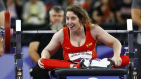 Loida Zabala, durante la final de halterofilia de los Juegos Paralímpicos de París 2024.