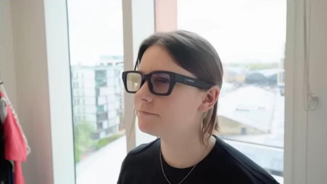 Prototipo de gafas inteligentes de Google mostrado en el Google I/O 2024