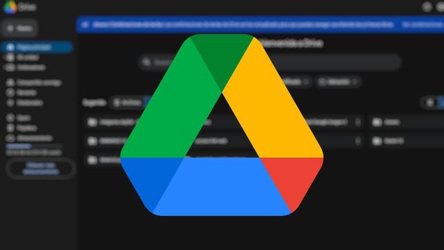 Icono de Google Drive sobre la página web