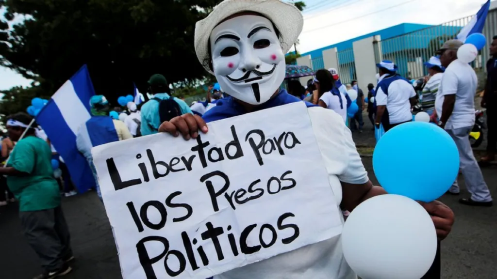 Una manifestación en Nicaragua contra el dictador Daniel Ortega. Imagen de archivo.