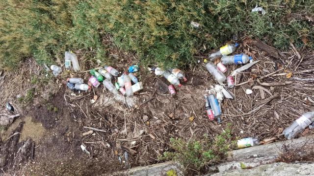 Acumulación de  basura en O Burgo, en Culleredo (A Coruña)