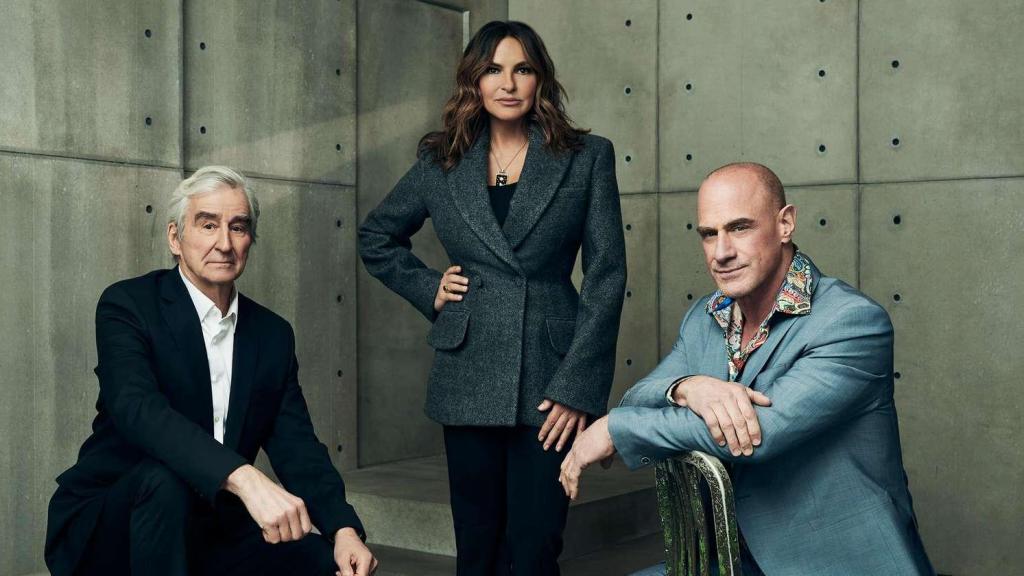 Sam Waterston, Mariska Hargitay, and Chris Meloni, stars of the current 3 series in the franchise.