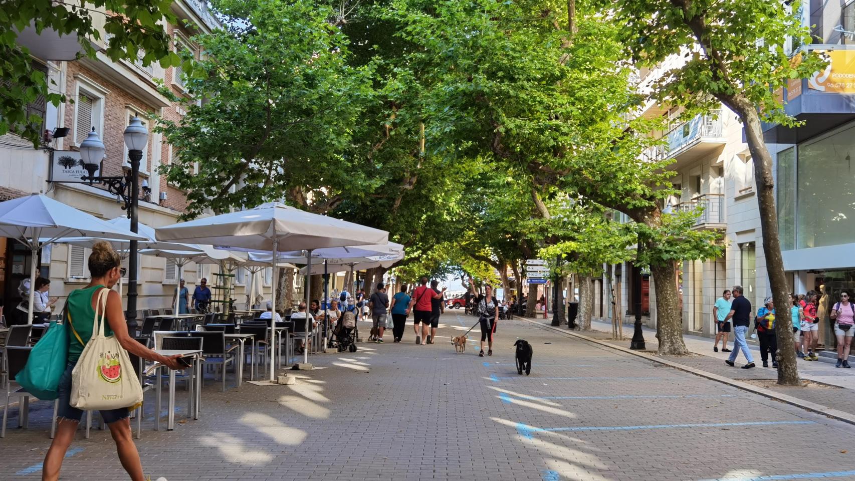 La céntrica calle de Marqués de Campo, en Dénia.