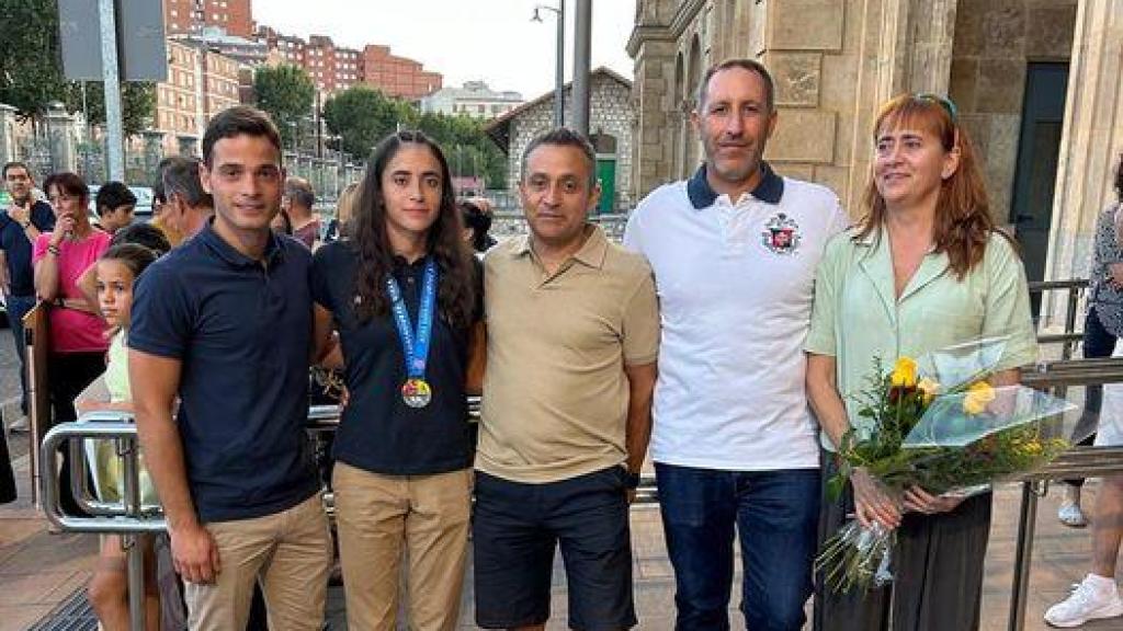 Ana Bailón a su llegada a Zamora tras el Campeonato del Mundo de Naciones