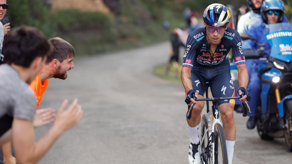 Roglic, durante la etapa en La Vuelta.