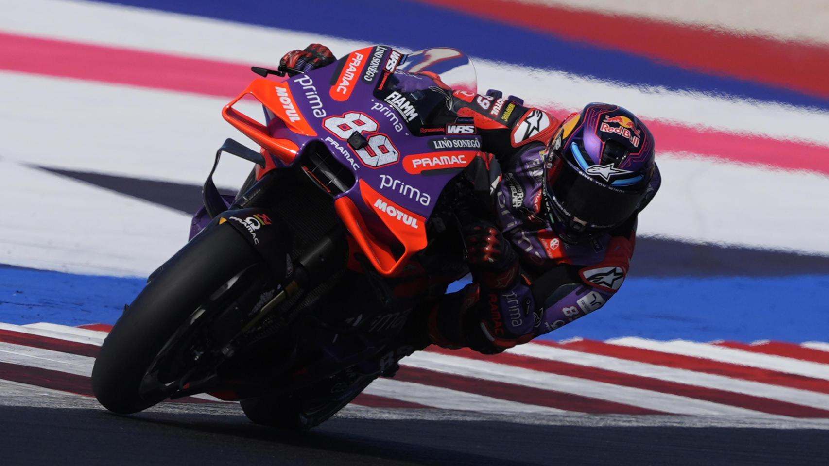 Jorge Martín, durante los entrenamientos libres en Misano.