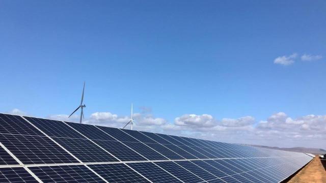 Plantas fotovoltaica y eólicas.