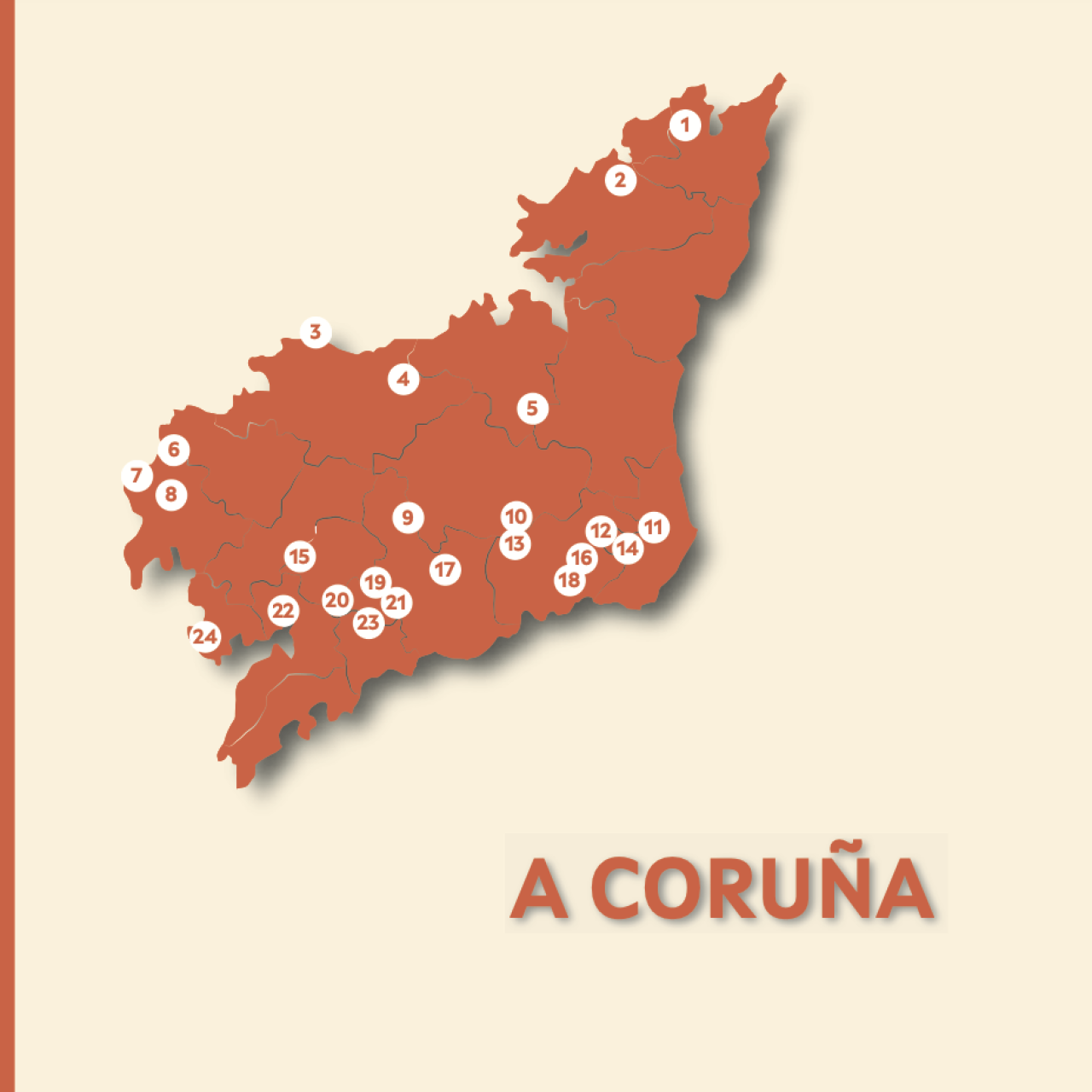 Casas rurales participantes de A Coruña.