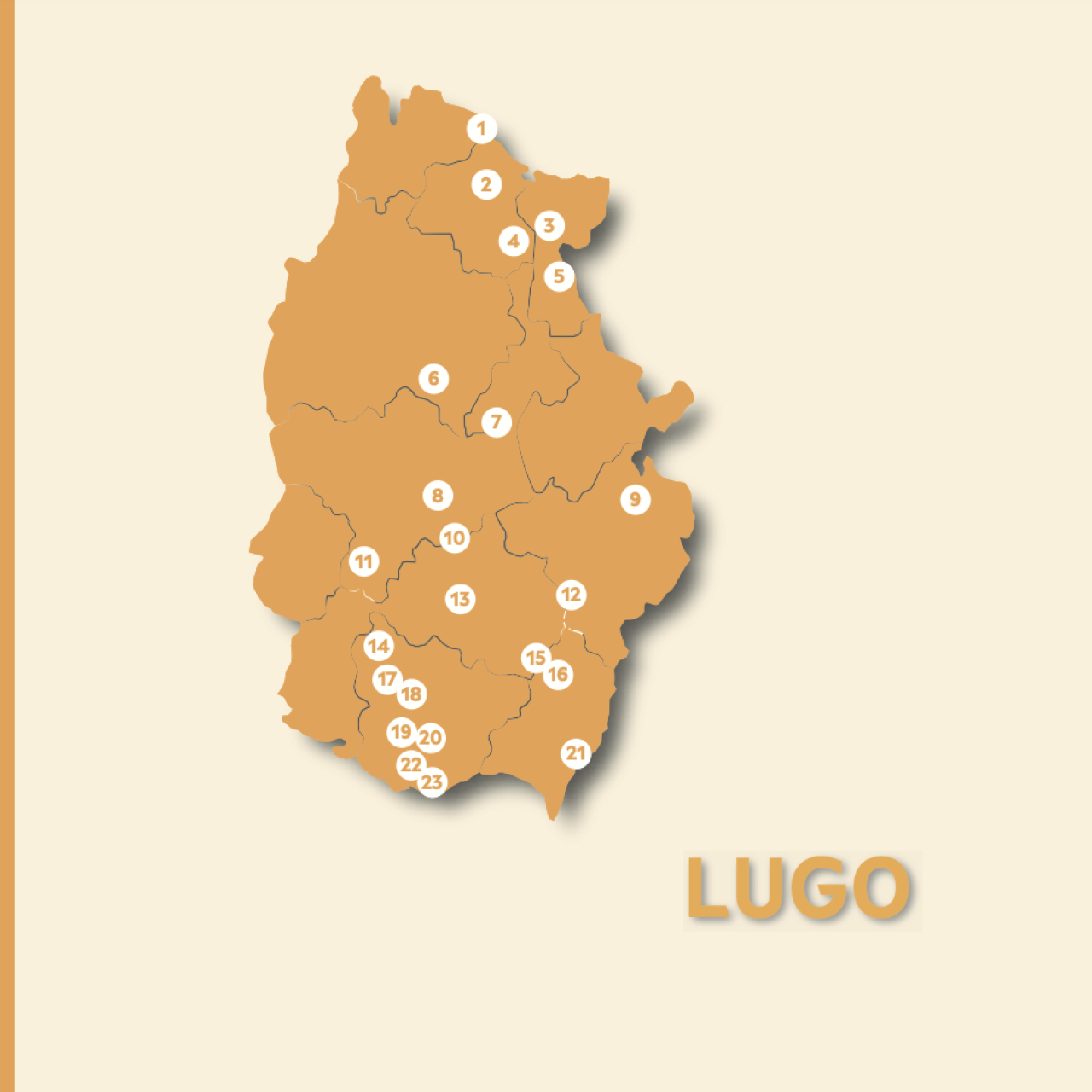 Casas rurales participantes de Lugo.