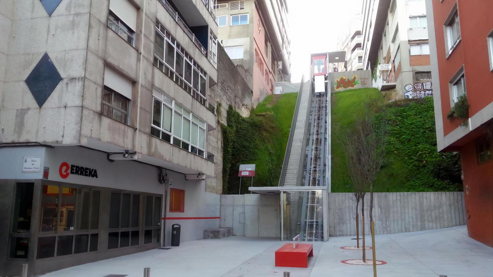 El ascensor de la calle Juan Ramón Jiménez.