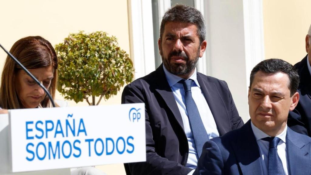 Carlos Mazón, duracte el acto del PP organizado en Madrid. Efe / J. P. Gandul