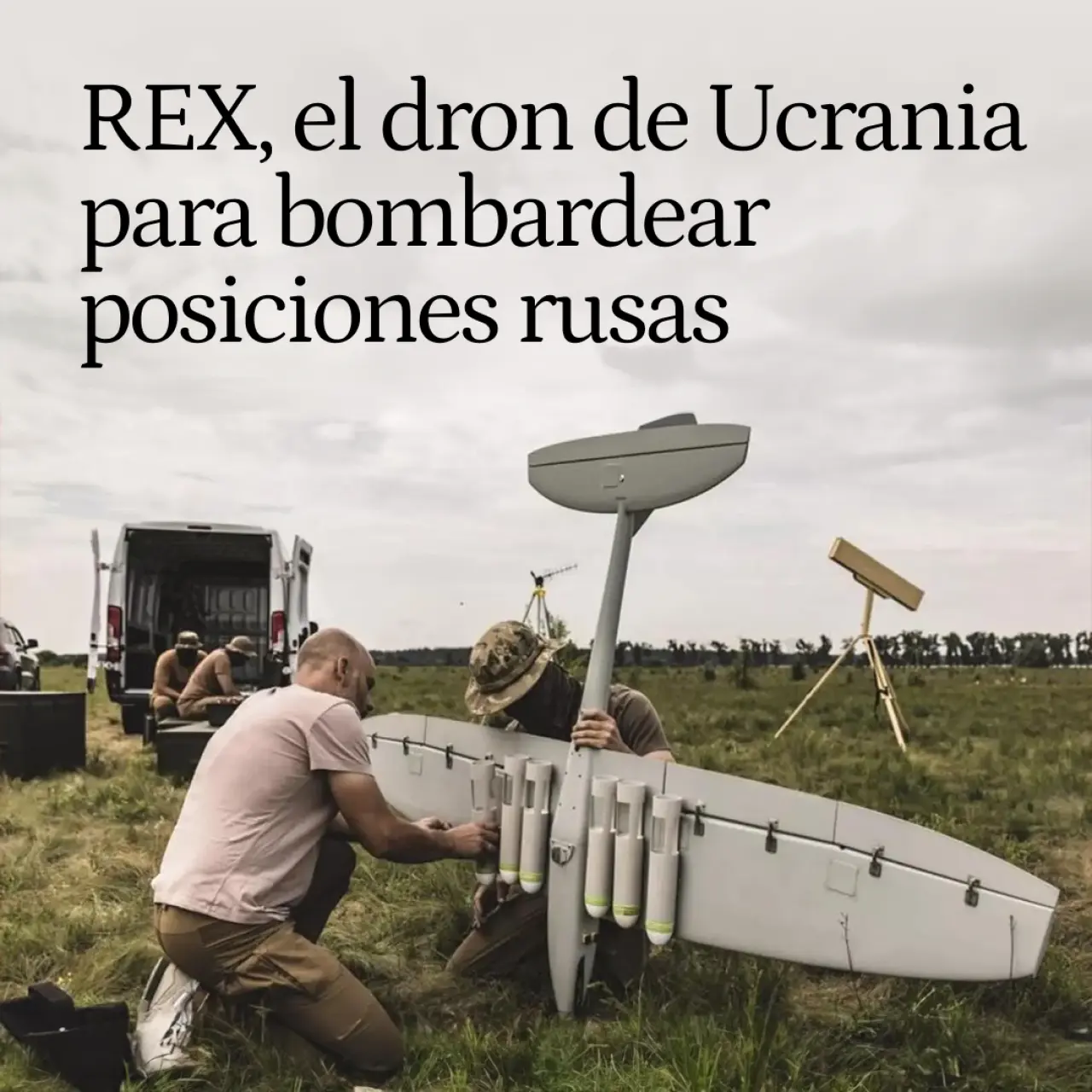 REX, el nuevo dron de Ucrania para bombardear posiciones rusas: puede lanzar 8 bombas y tiene un alcance de 45 km