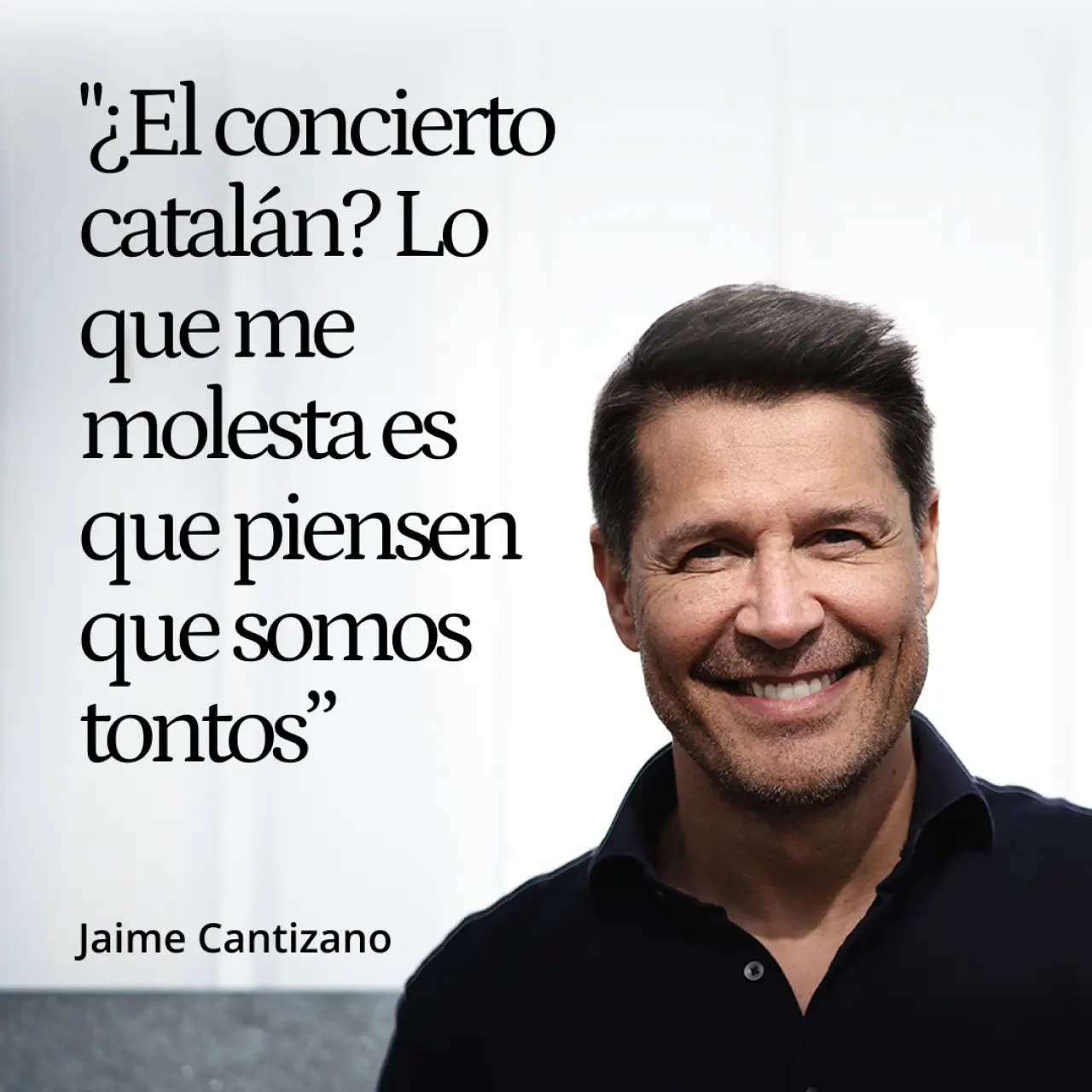 Jaime Cantizano: "¿El concierto catalán? A mí lo que me molesta es que puedan pensar que somos tontos"