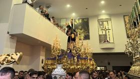 El Nazareno del Perdón en su Casa Hermandad este sábado.