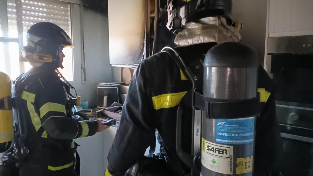 Incendio en una cocina de Santovenia de Pisuerga