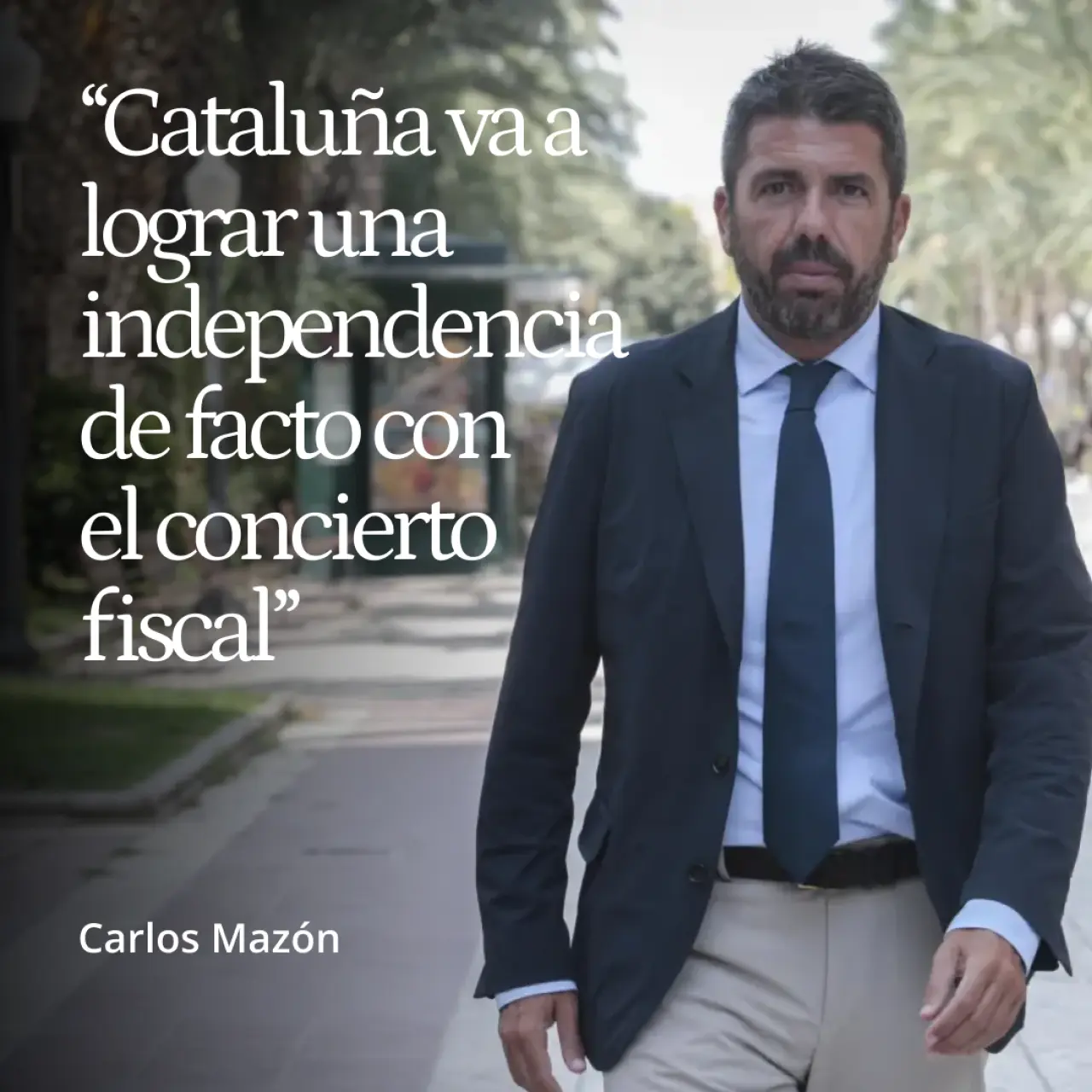 Carlos Mazón: "Cataluña va a conseguir una independencia de facto con el concierto fiscal"