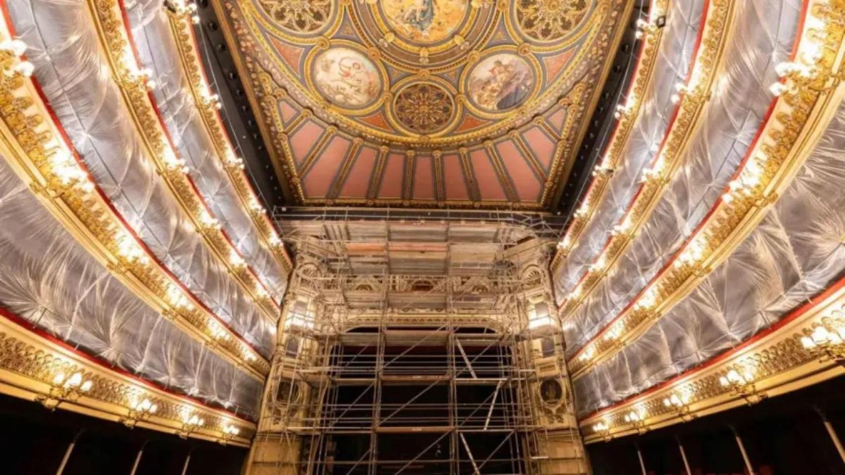 Imagen de las obras del Teatro Principal.