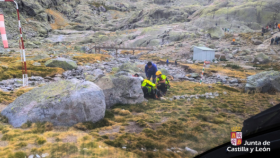 Imagen del rescate en una montaña de la provincia de Ávila