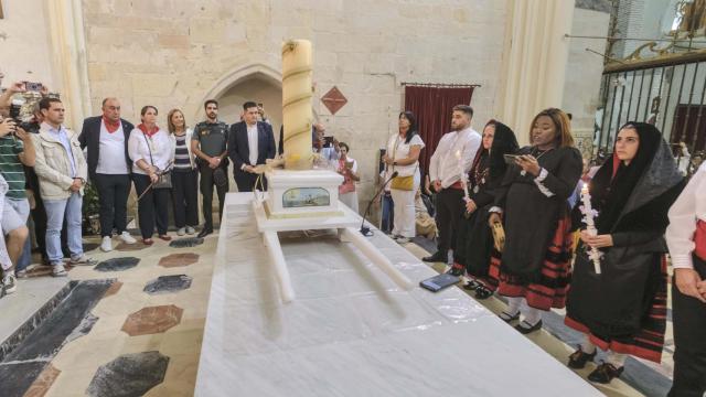 El presidente de la Diputación de Segovia en Santa María la Real de Nieva