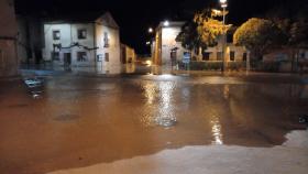 La localidad vallisoletana de Valbuena inundada