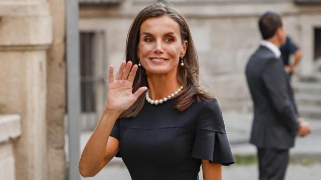 Letizia, a su llegada al funeral de Juan Gómez-Acebo.